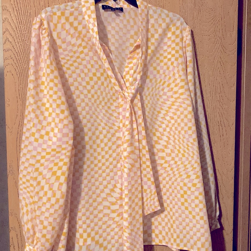 Eloquii Tie-Neck Blouse